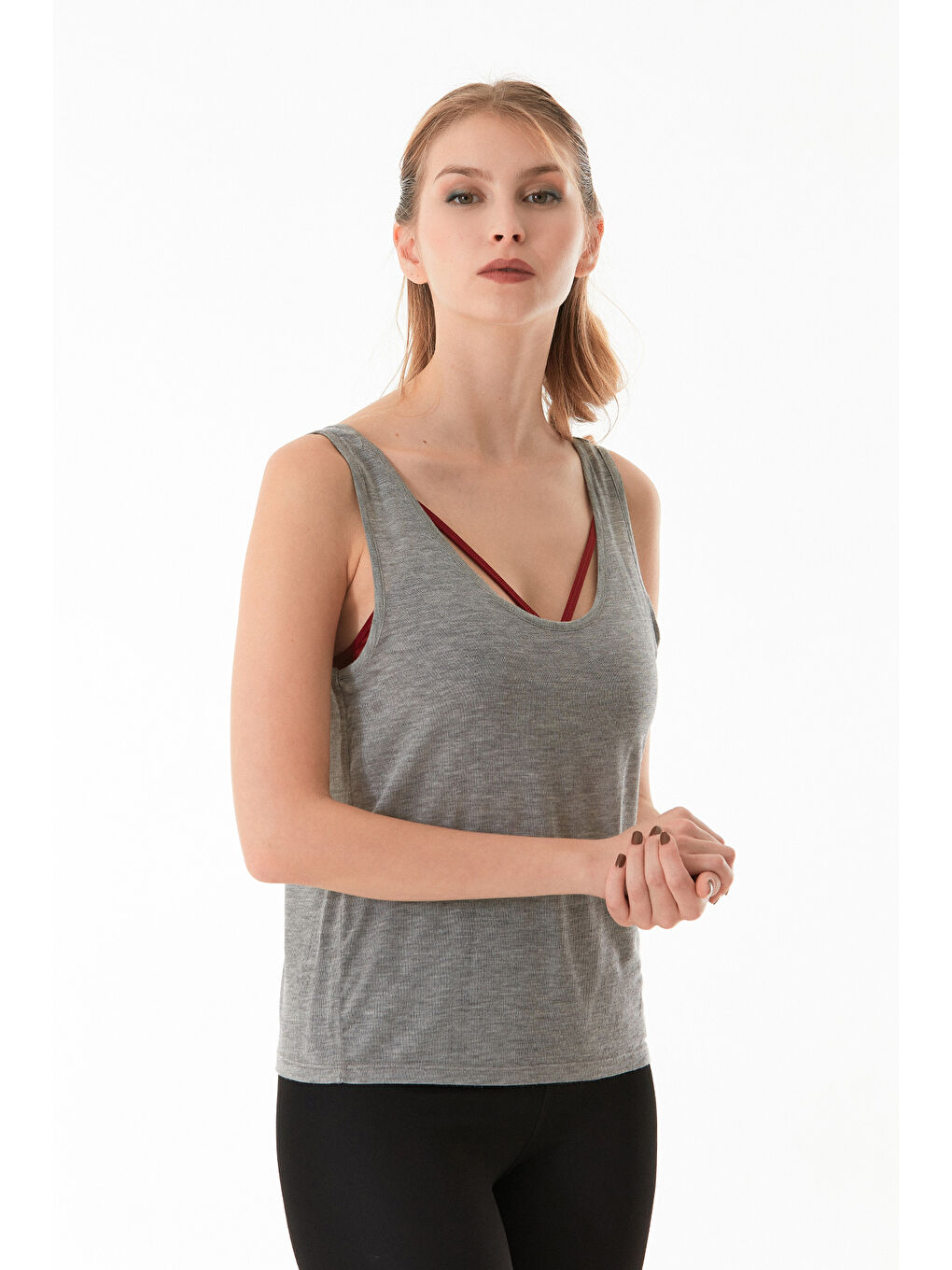 Gri Basic Kalın Askılı Body-3