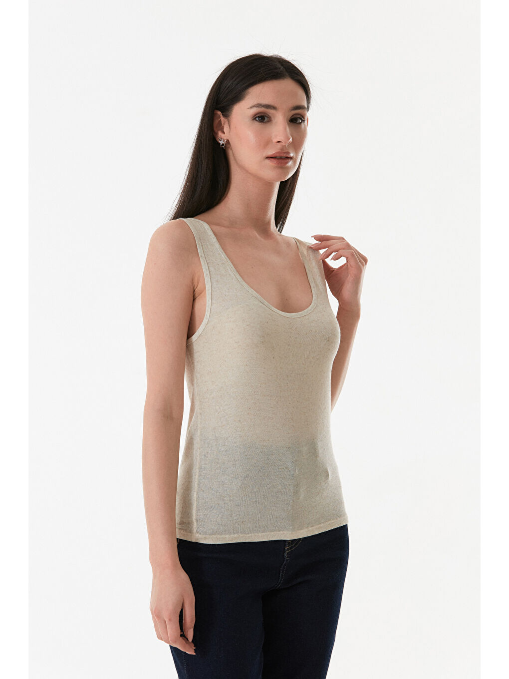 Bej Basic Kalın Askılı Body-3