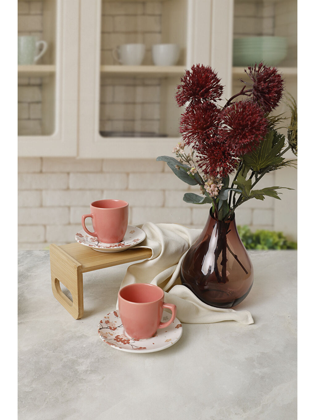 Karışık Magic Kahve Takımı 4 Parça 2 Kişilik