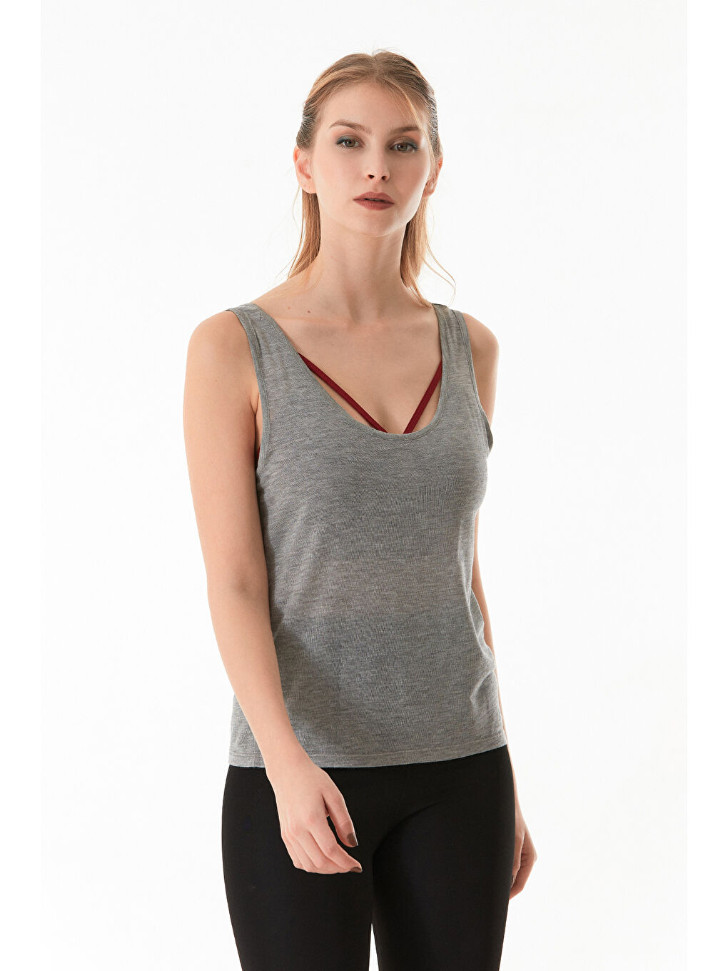 Gri Basic Kalın Askılı Body-4