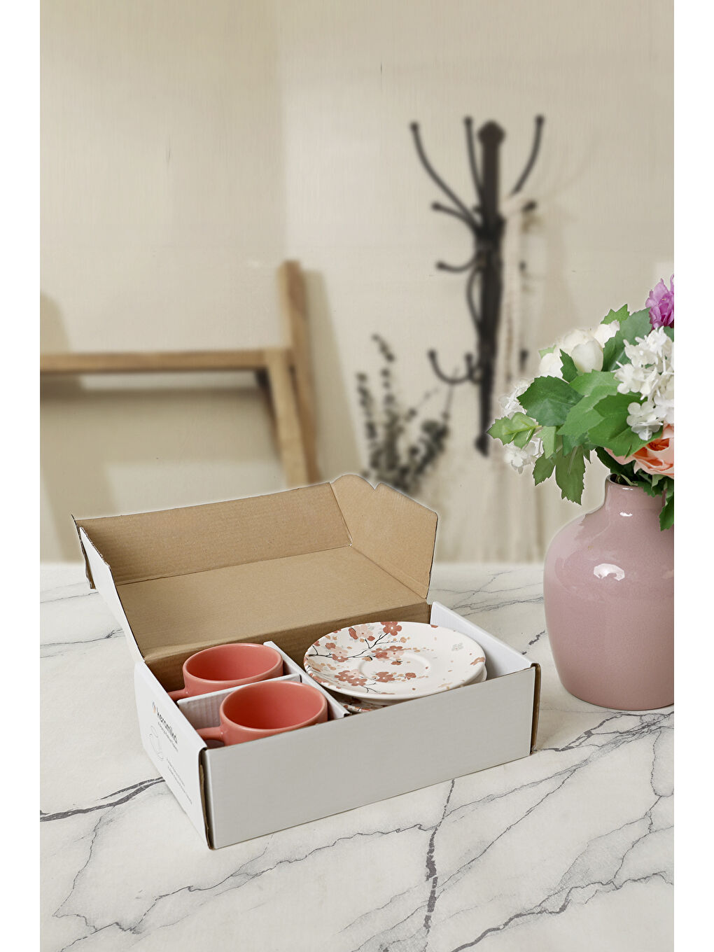 Karışık Magic Kahve Takımı 4 Parça 2 Kişilik-1