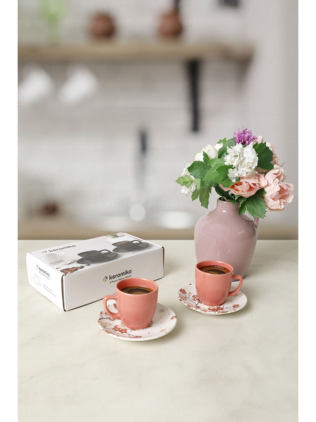 Karışık Magic Kahve Takımı 4 Parça 2 Kişilik-2