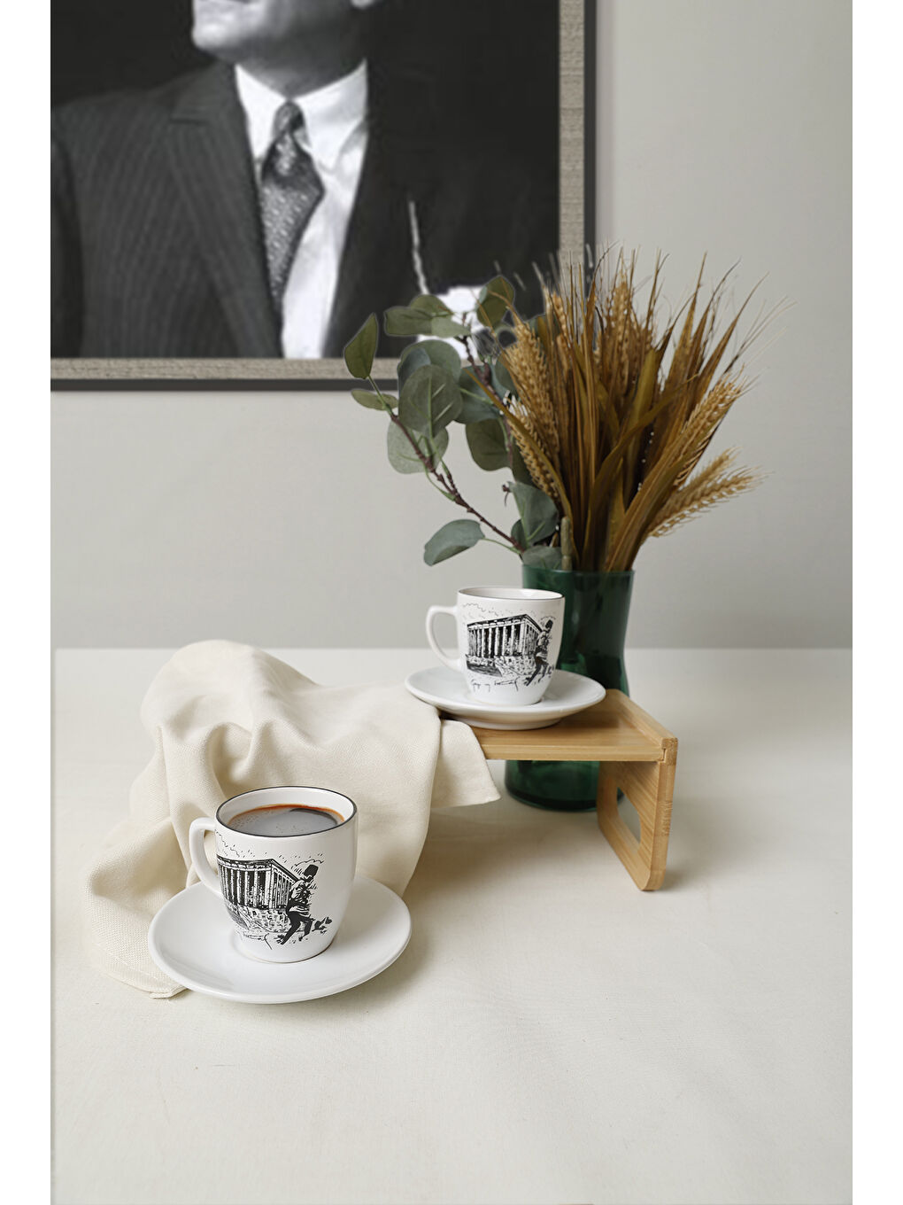 Karışık Magic Kahve Takımı 4 Parça 2 Kişilik Anıtkabir