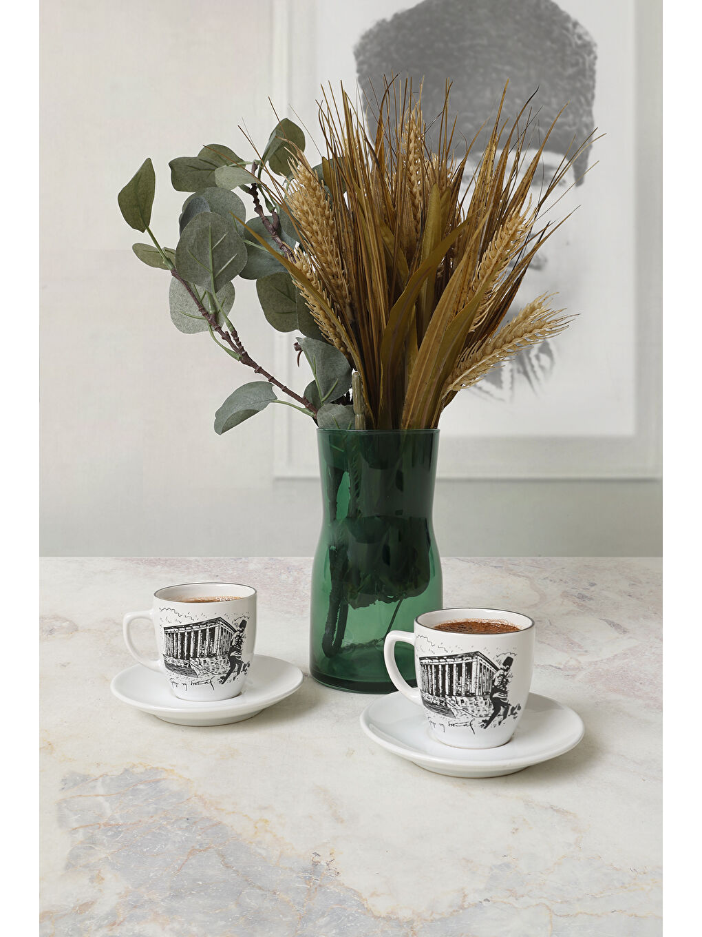 Karışık Magic Kahve Takımı 4 Parça 2 Kişilik Anıtkabir-2