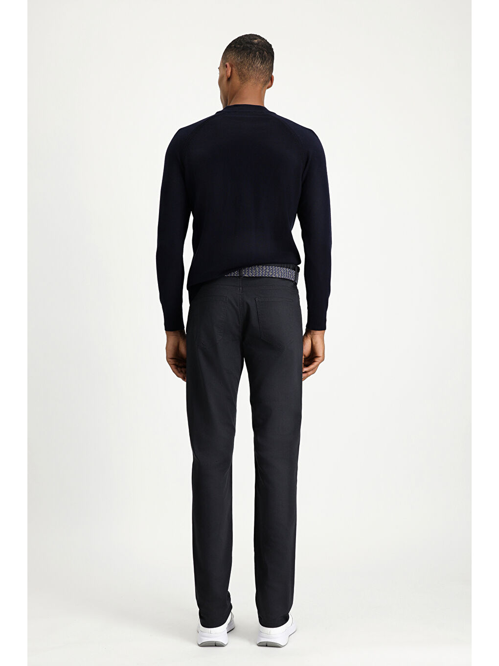 Antrasit Slim Fit Dar Kesim Elastanlı Kanvas / Chino Pantolon-2