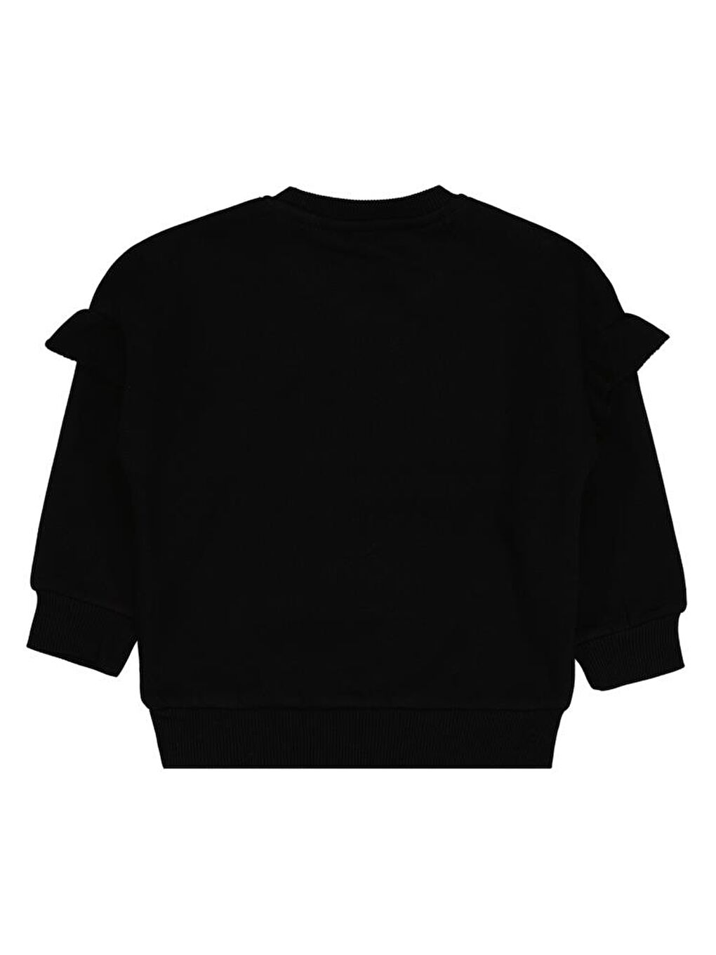 Siyah Girls Nakışlı 2-5 Yaş Sweatshirt-3