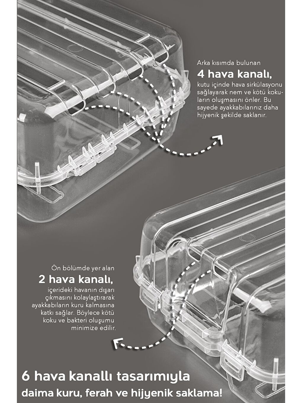 Renksiz 15 Adet Kadın Ayakkabı Kutusu Şeffaf Ayakkabı Düzenleyici Saklama Kutusu Organizer Seyahat Kutusu-4