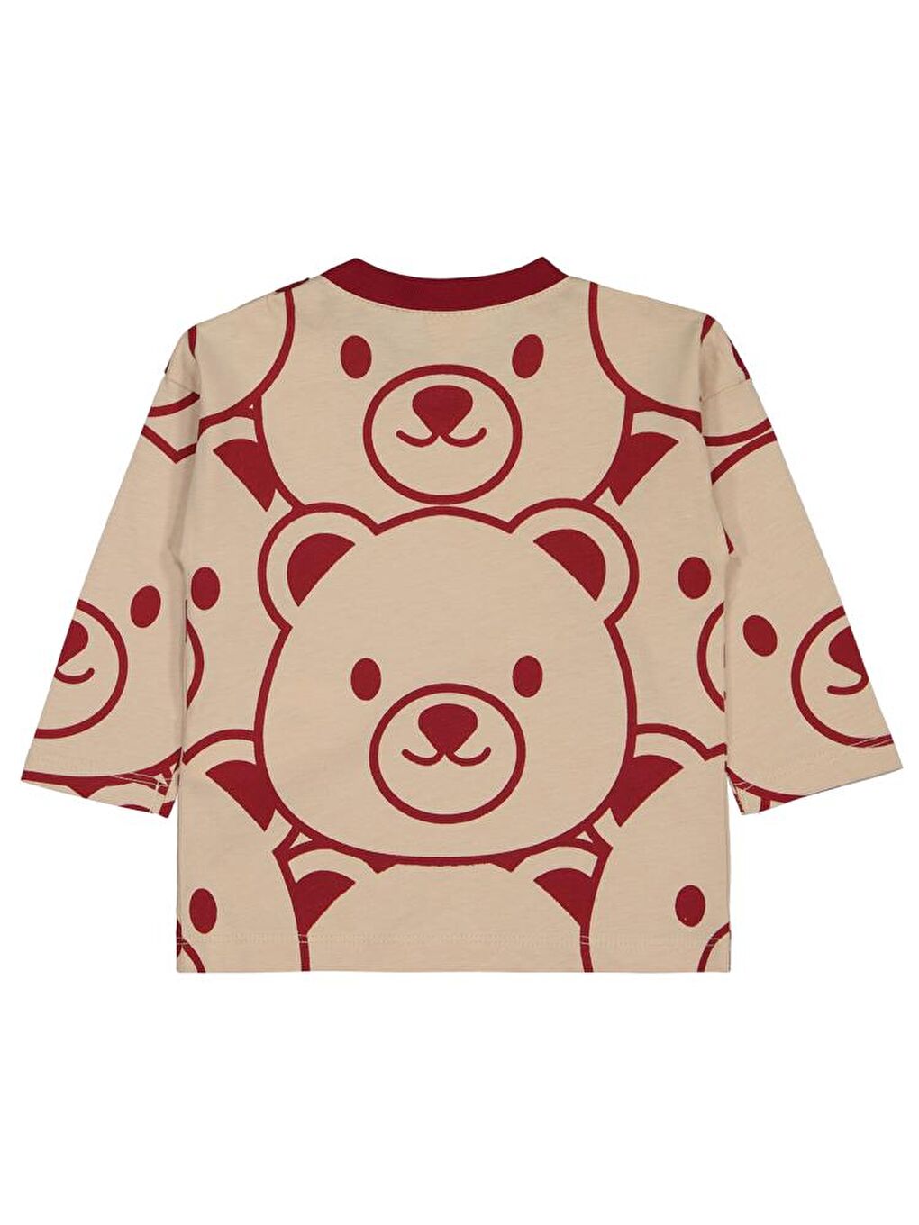 Bordo Baby Ayıcıklar Baskılı 6-18 Ay Sweatshirt-1
