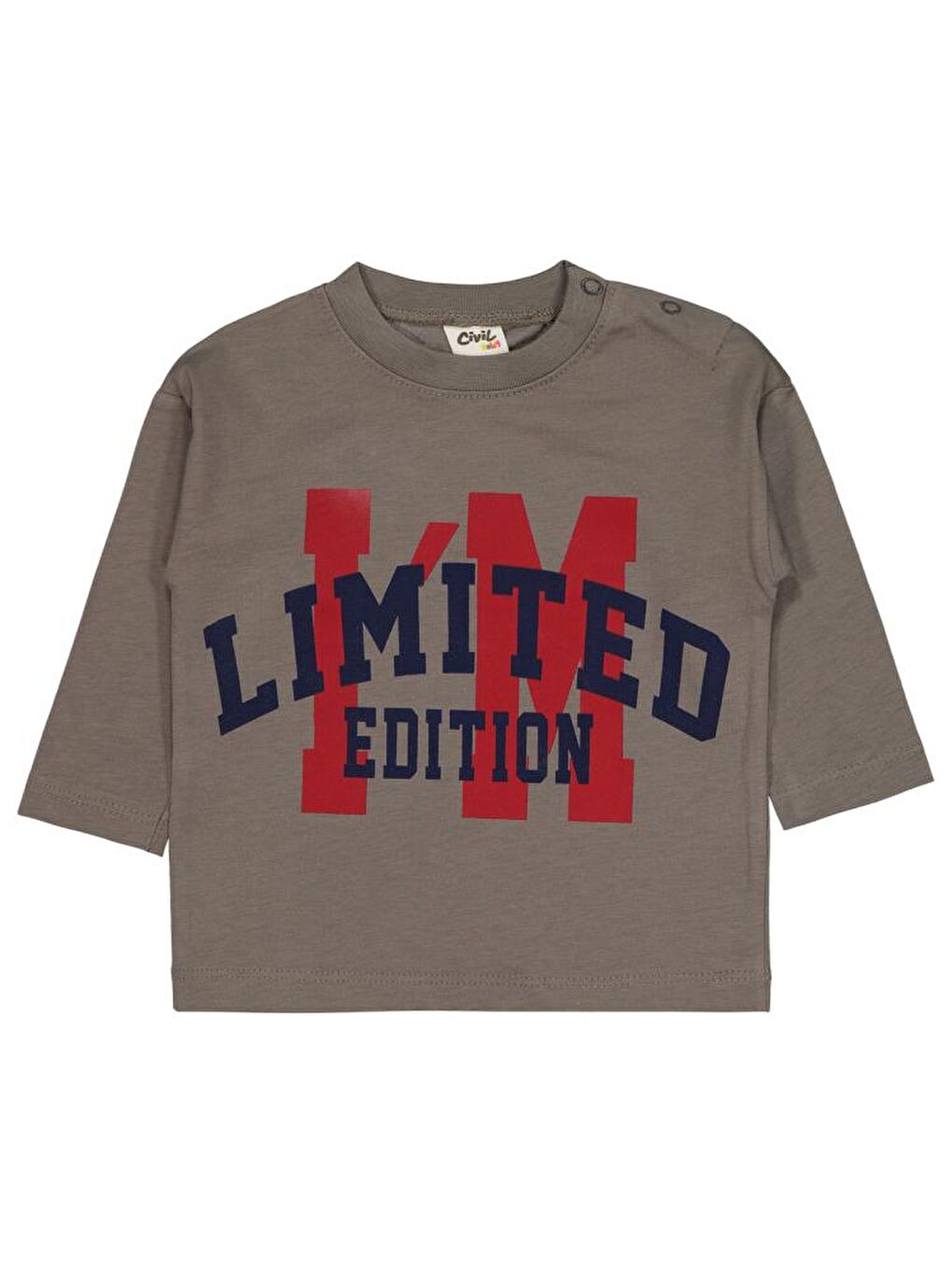 Gri Cvl-77 Baby Lımıted Baskılı 6-18 Ay Sweatshirt