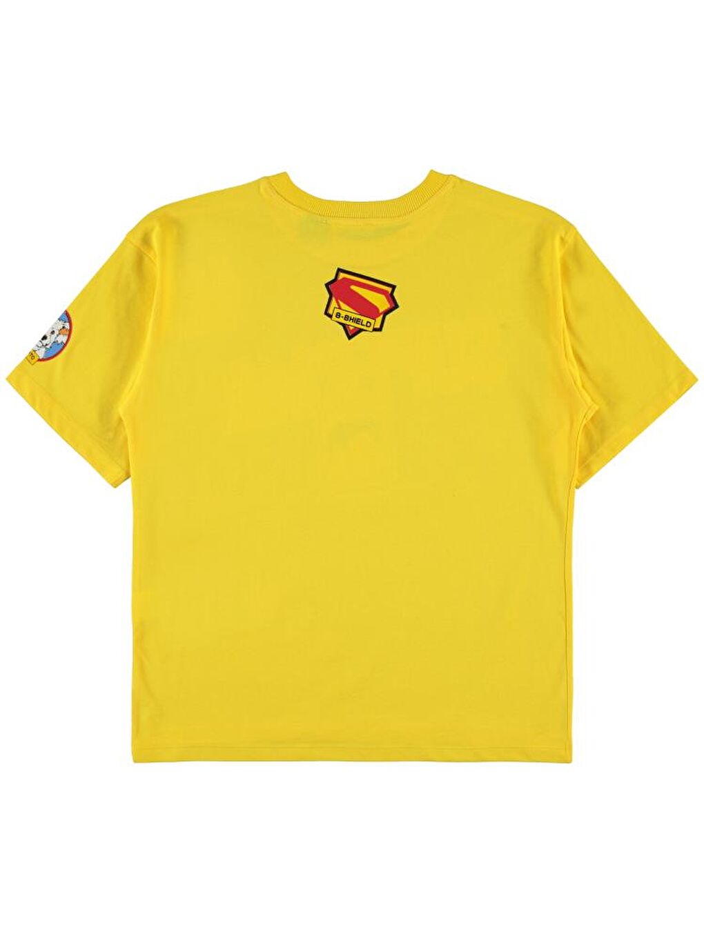 Süperman Baskılı 10-13 Yaş Tişört - Sarı 11-12 Yaş-3