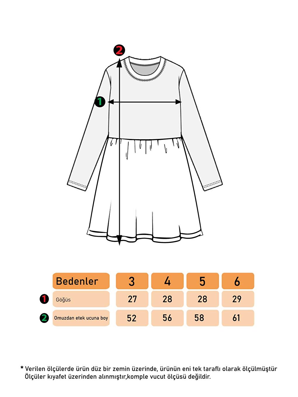 Toontoykids Kırmızı Kız Çocuk Love Kalp Baskılı Elbise - 2