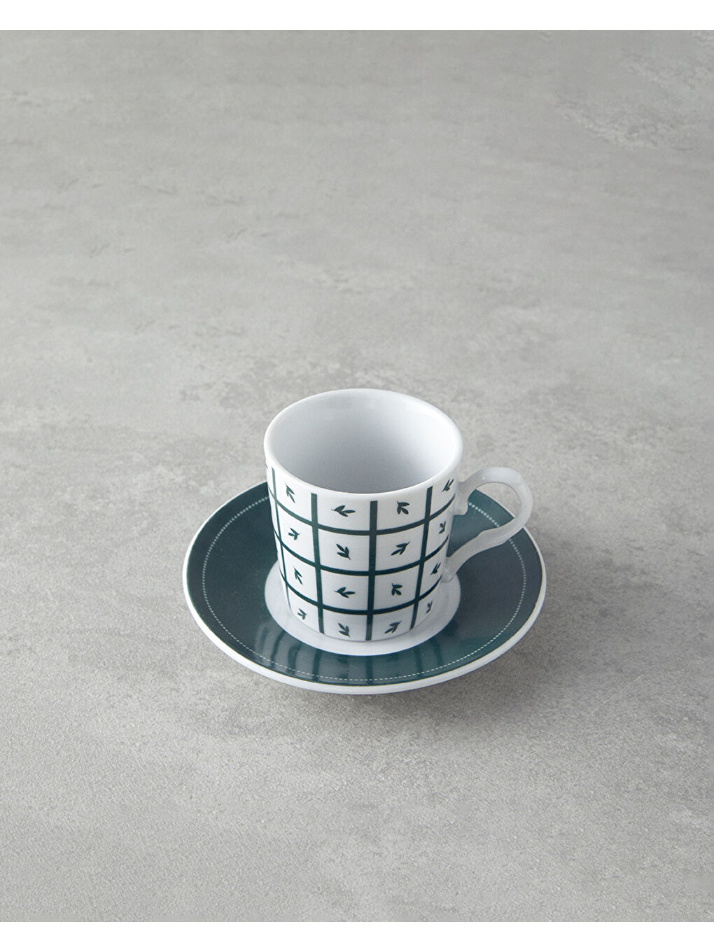 Mika Porselen Kahve Fincan Takımı 4 Parça 2 Kişilik Yeşil-2