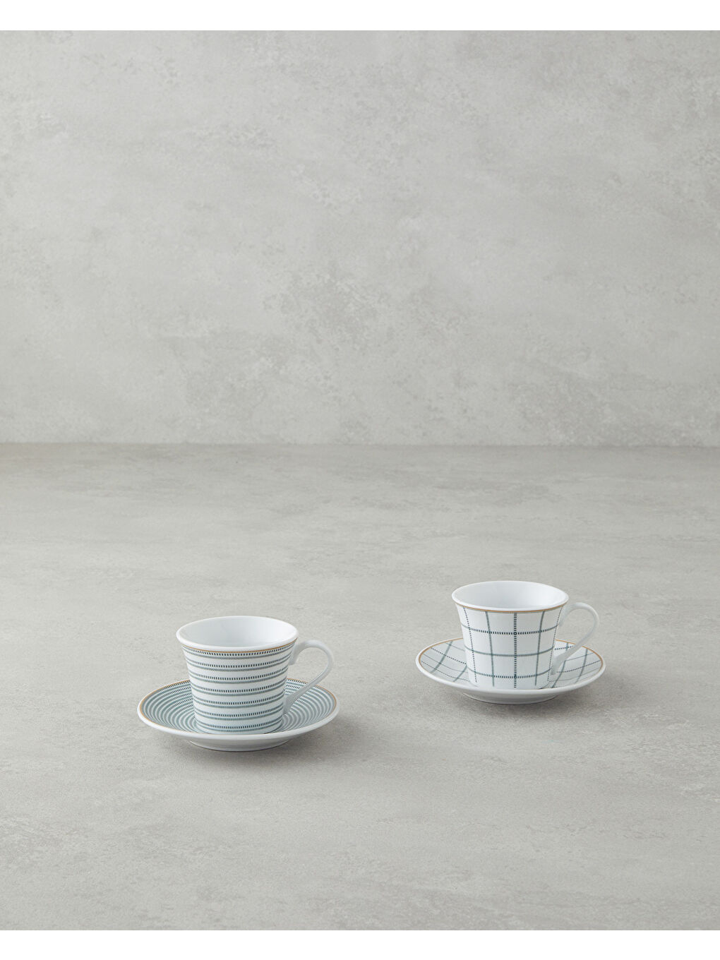 Ashley Porselen Kahve Fincan Takımı 4 Parça 2 Kişilik Yeşil