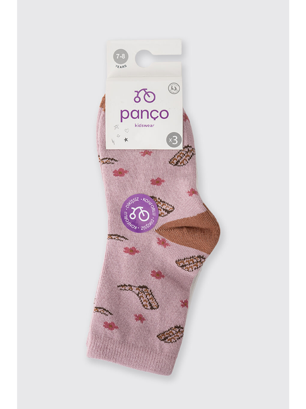 Karışık Kız Çocuk 3'lü Soket Çorap-1