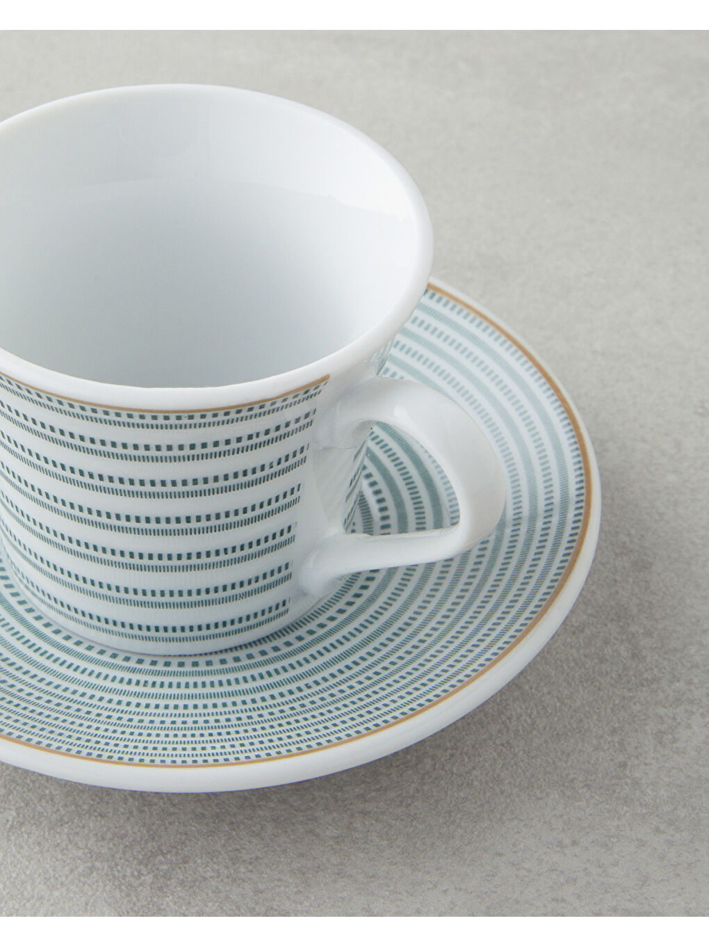 Ashley Porselen Kahve Fincan Takımı 4 Parça 2 Kişilik Yeşil-3