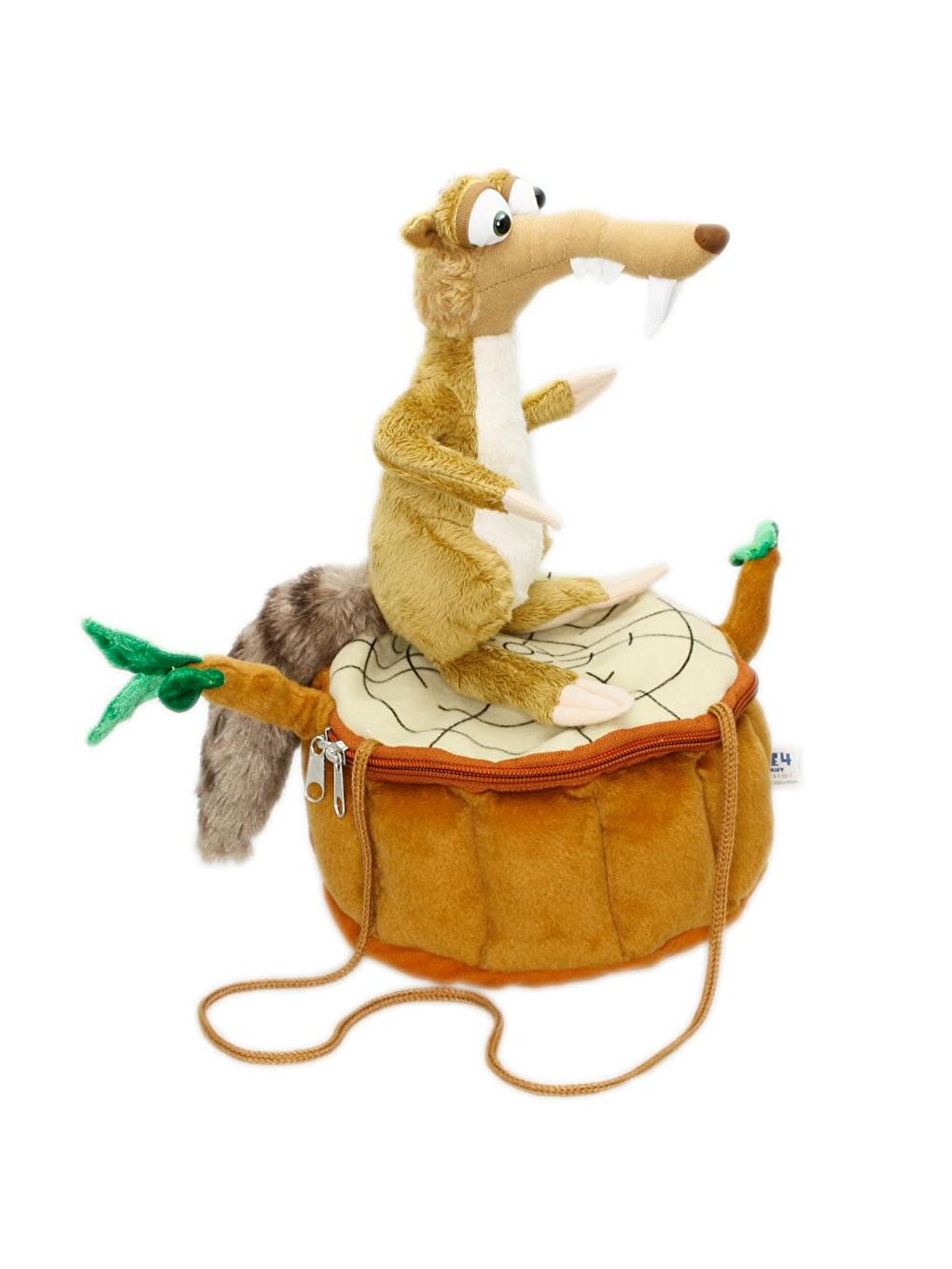 Neco Plush Karışık Buz Devri Scrat Figür ve Fermuarlı Kütük - 1