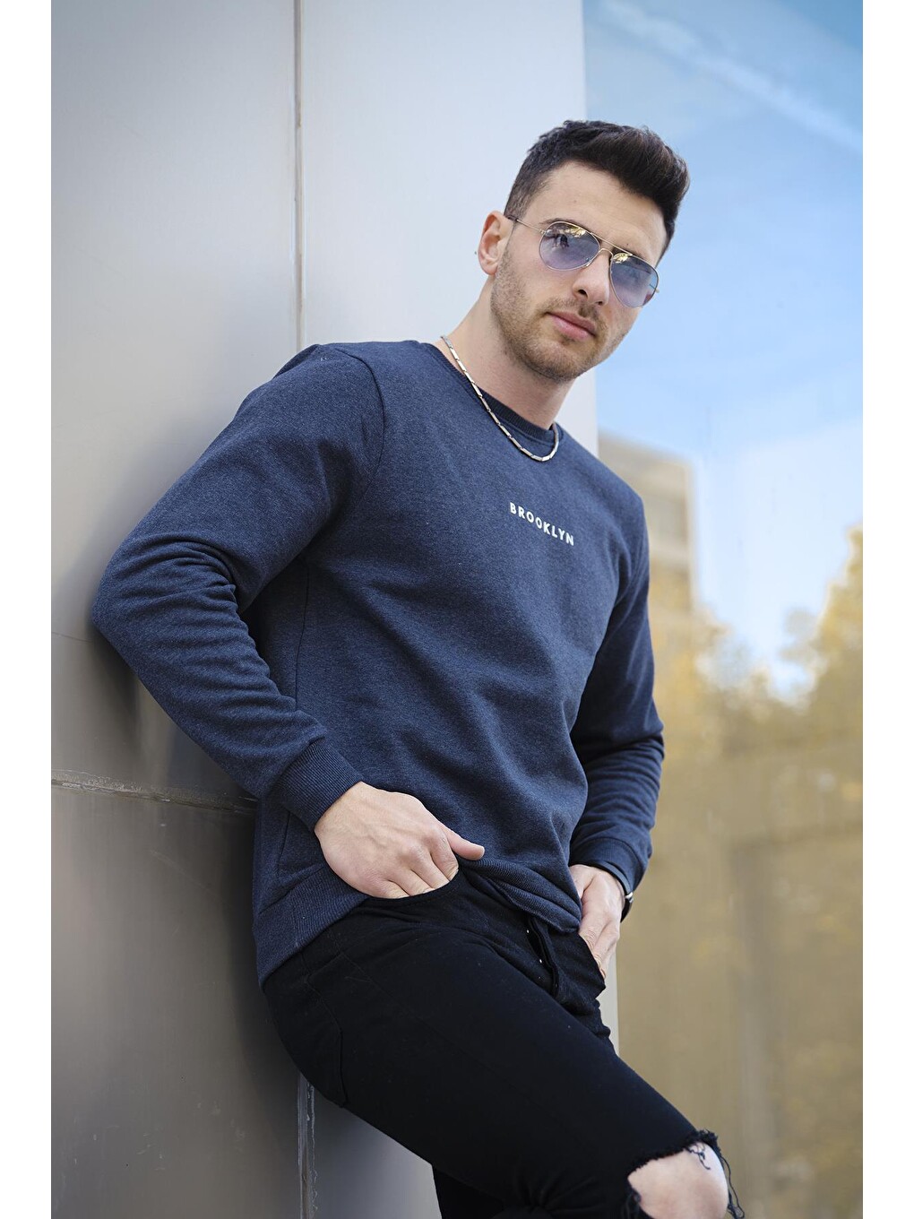 İndigo Lgg Brooklyn Comfort Pamuklu Erkek Sweatshirt