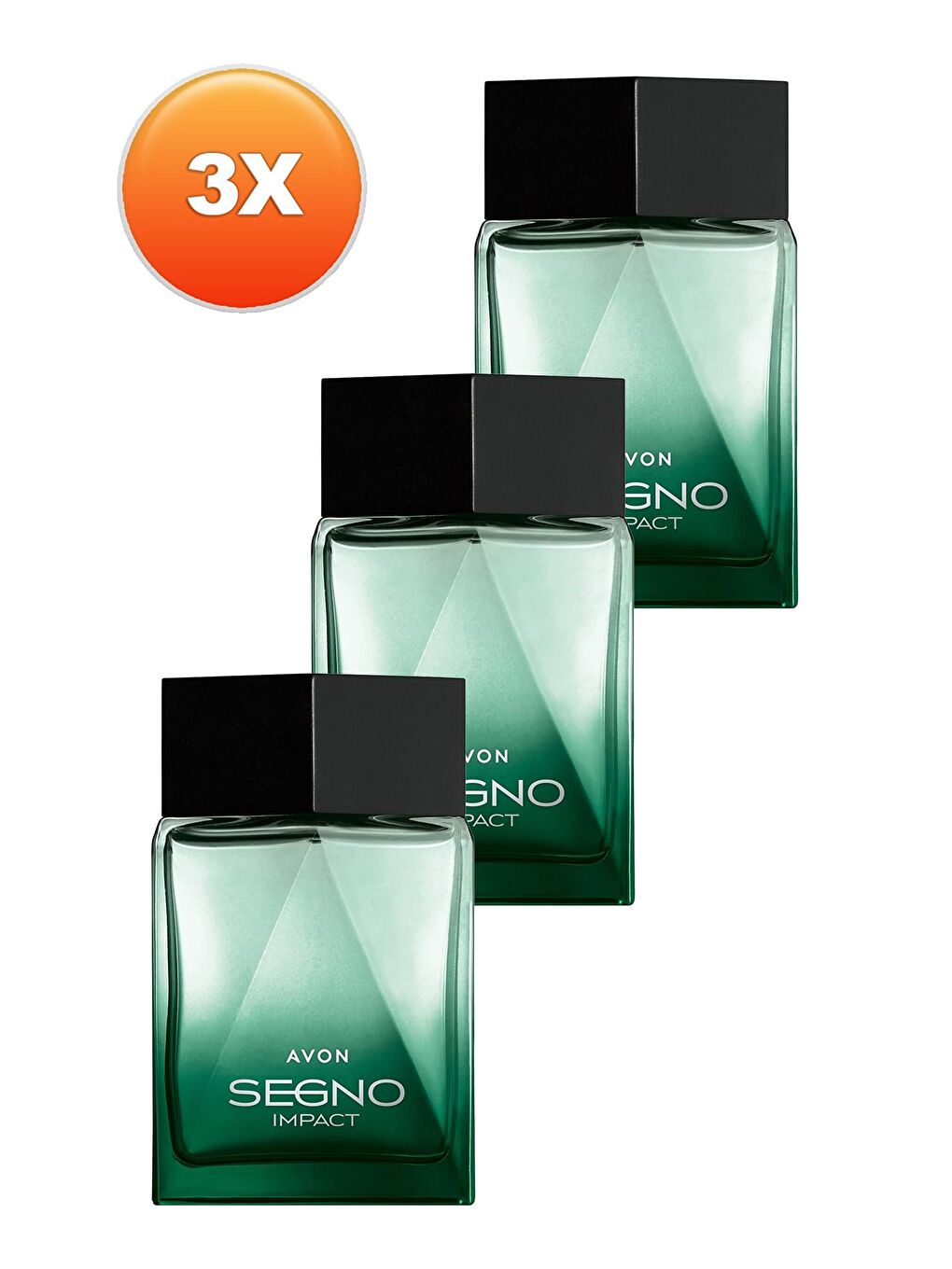 AVON Renksiz Segno Impact Erkek Parfüm Edp 75 Ml. Üçlü Set - 1