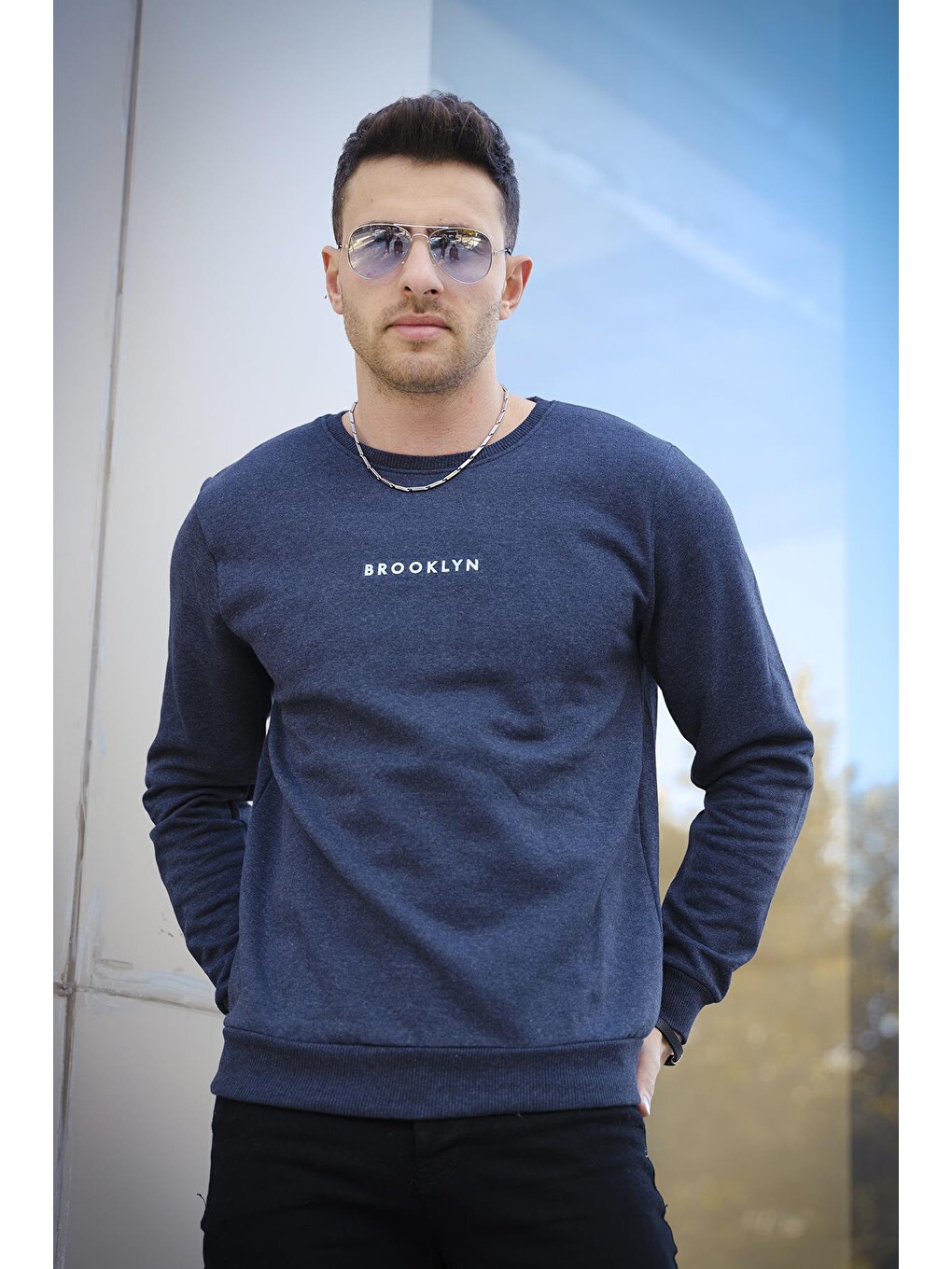 İndigo Lgg Brooklyn Comfort Pamuklu Erkek Sweatshirt-1