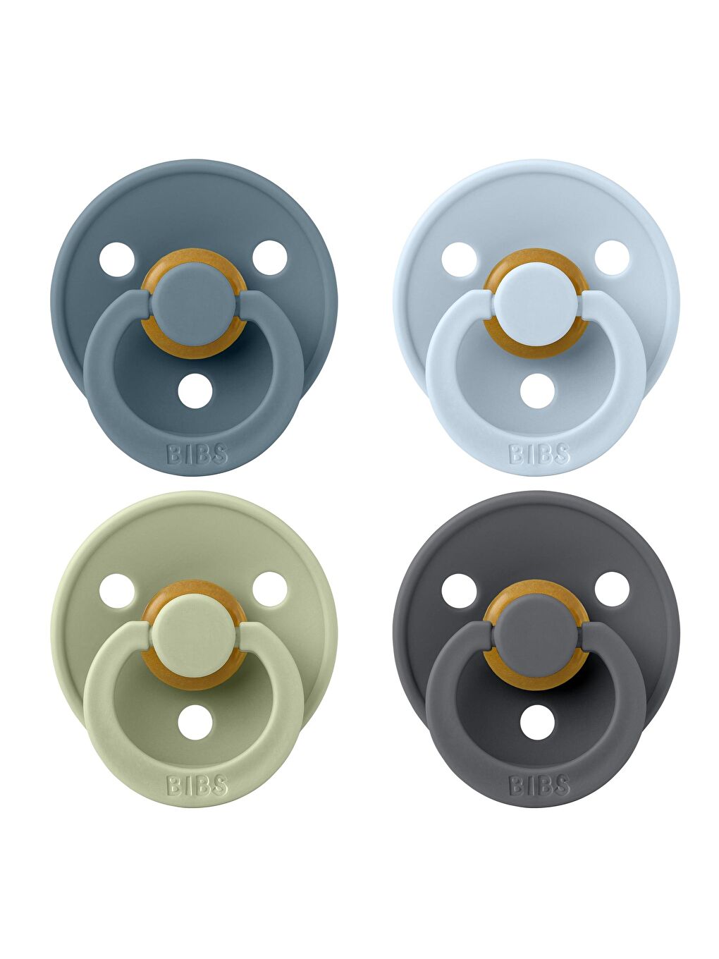 4lü Emzik Seti - Petrol/Sage/Baby Blue/Iron-0-6 Ay