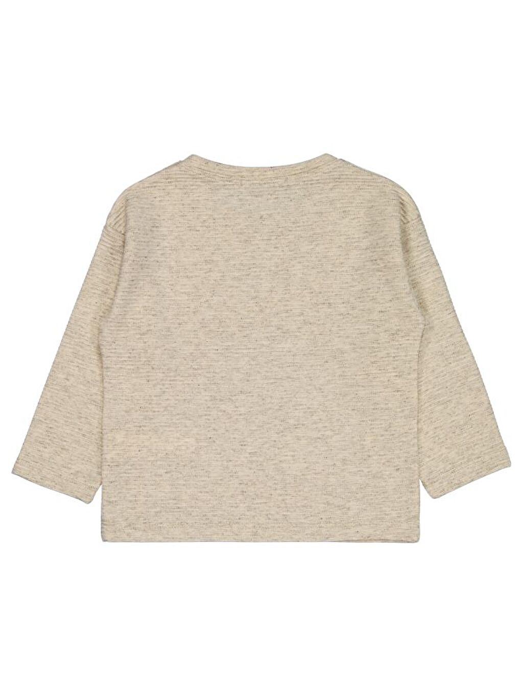 Bej Boys Kendinden Çizgili 2-5 Yaş Sweatshirt-1