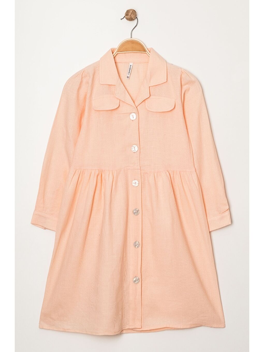 Pembe Kız Çocuk Jüt Pamuklu Elbise P1010
