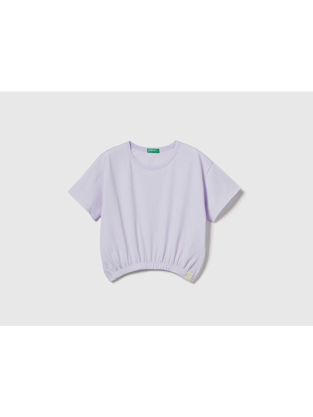 United Colors Of Benetton Kız Çocuk Lila Logo Etiketli T-Shirt