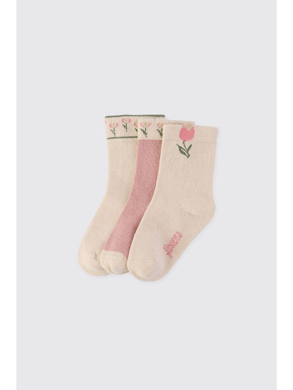 Karışık Kız Çocuk 3'lü Soket Çorap-1