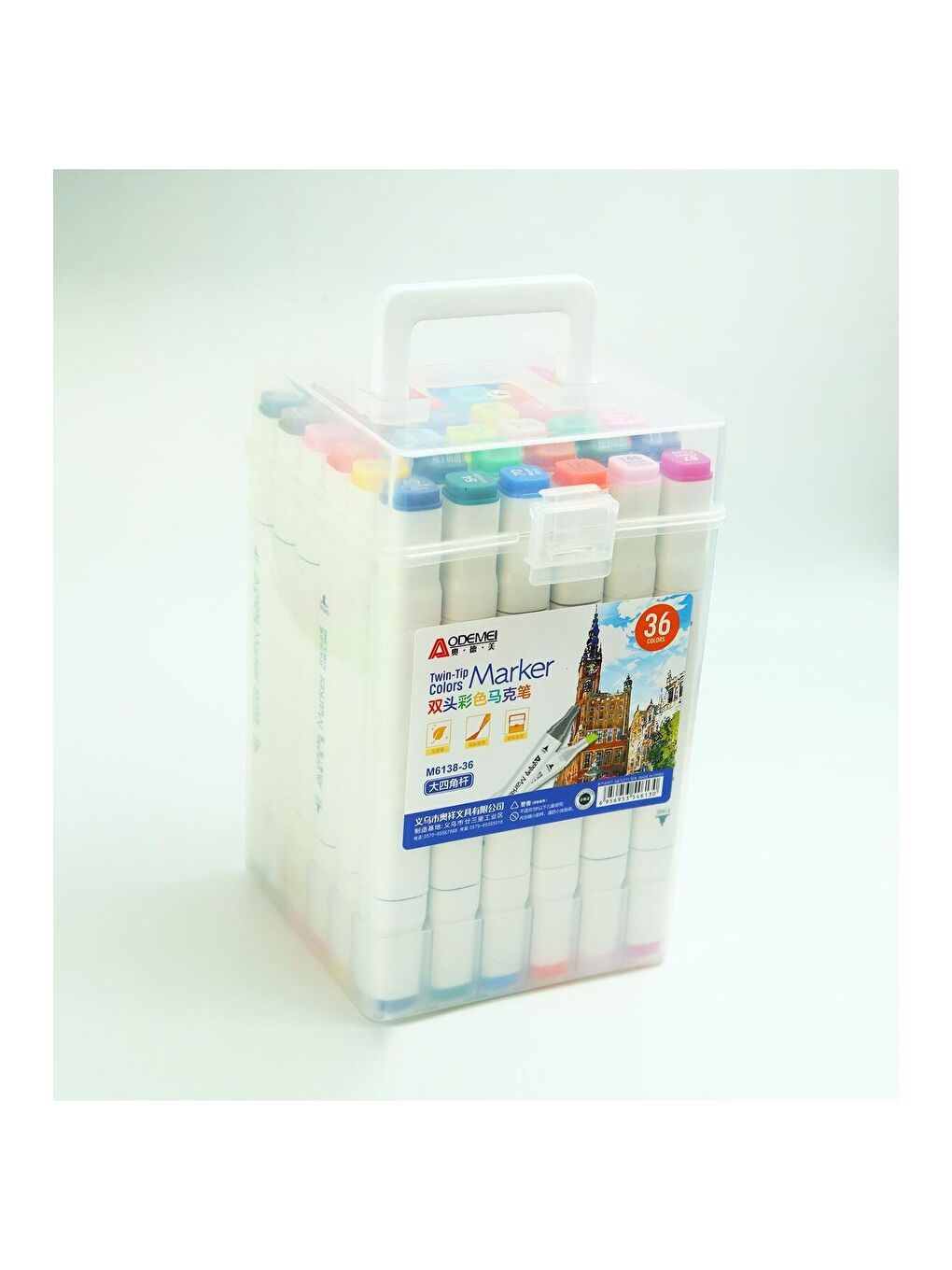 Bam Çift Taraflı 36'lı Marker Kalem Seti – Taşıma Kutulu-1