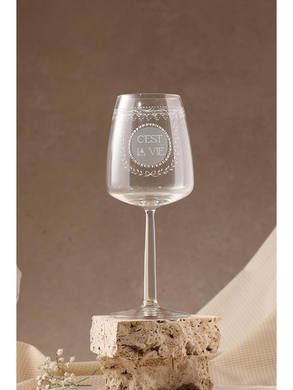 Renksiz C'est La Vie 4'lü Su Kadehi Seti 430 cc