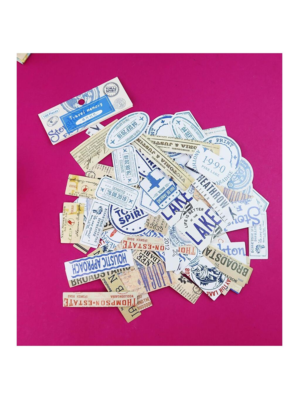 Scrapbook Uyumlu 100'lü Retro Sticker Paketi – Vintage Tarz Bm-1779-1