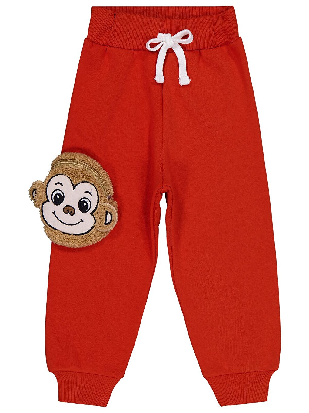 Kahverengi Boys Maymun Cepli 2-5 Yaş Eşofman Altı - Turuncu