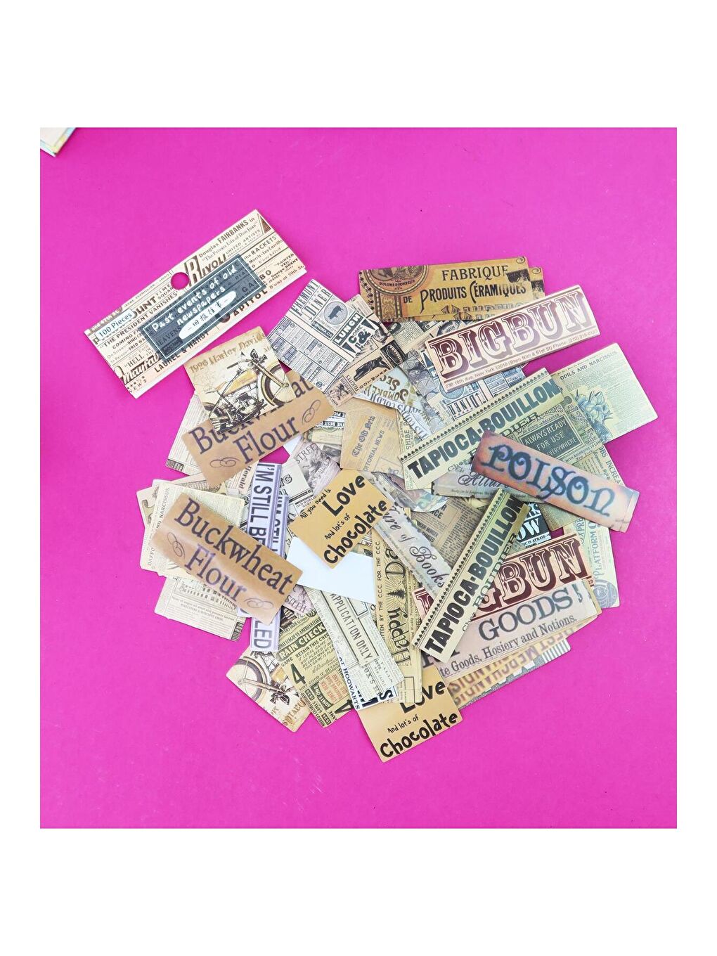 Scrapbook Uyumlu 100'lü Retro Sticker Paketi – Vintage Tarz Bm-1779-3