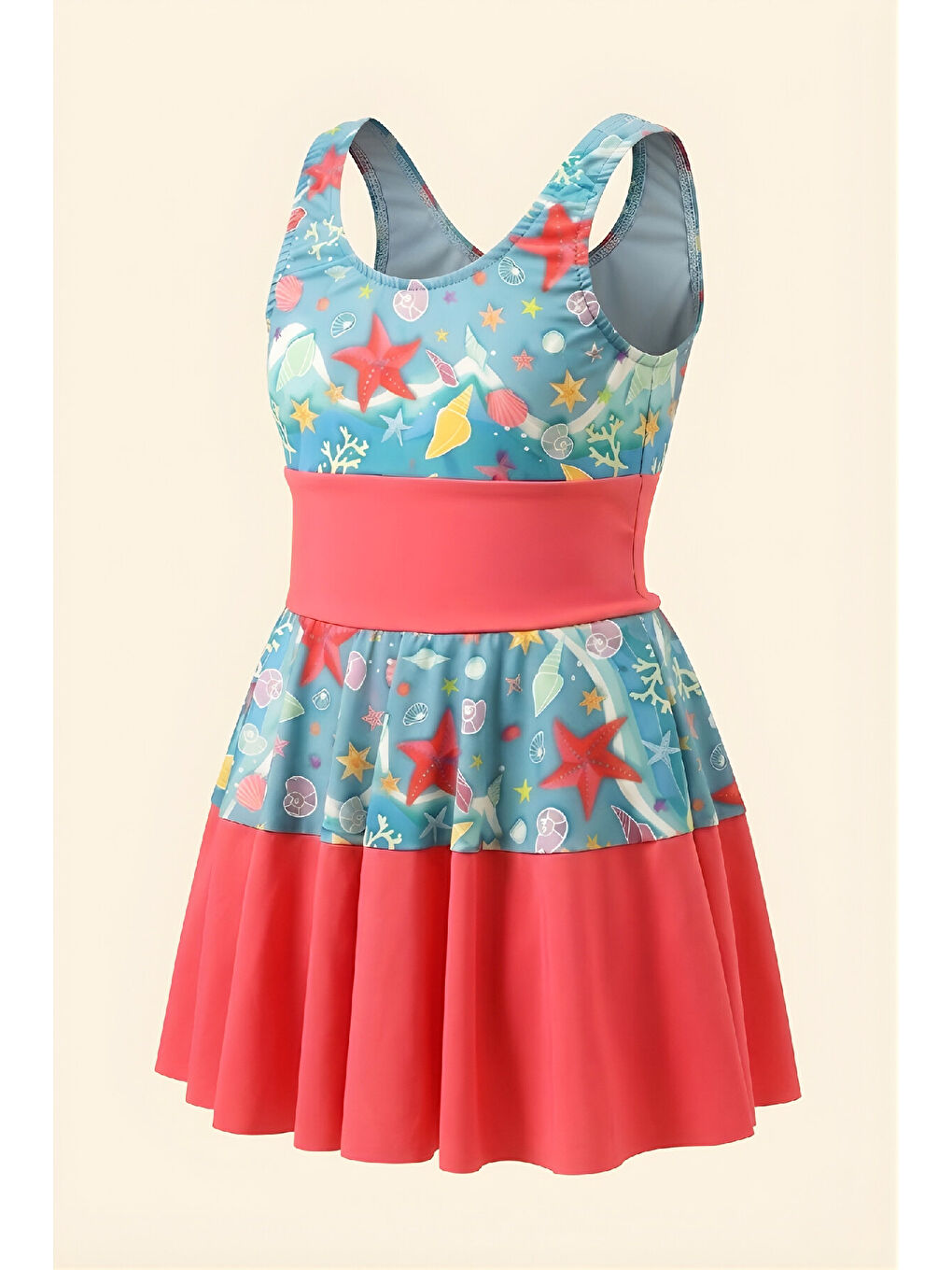 Turkuaz Kız Çocuk Elbise Mayo 2-11 Yaş 12596B-1