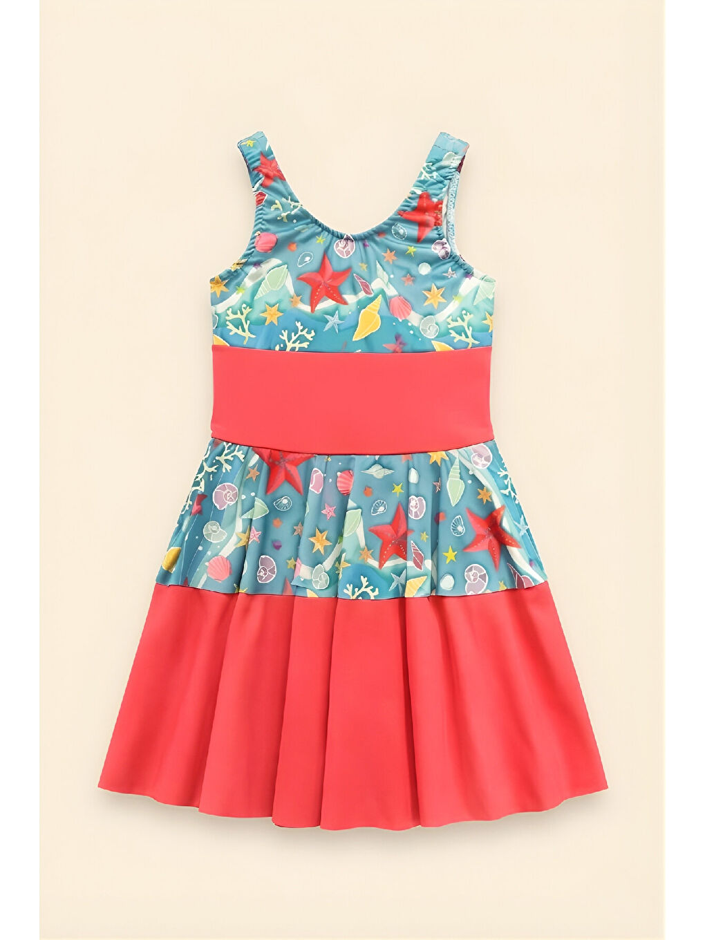 Turkuaz Kız Çocuk Elbise Mayo 2-11 Yaş 12596B-2