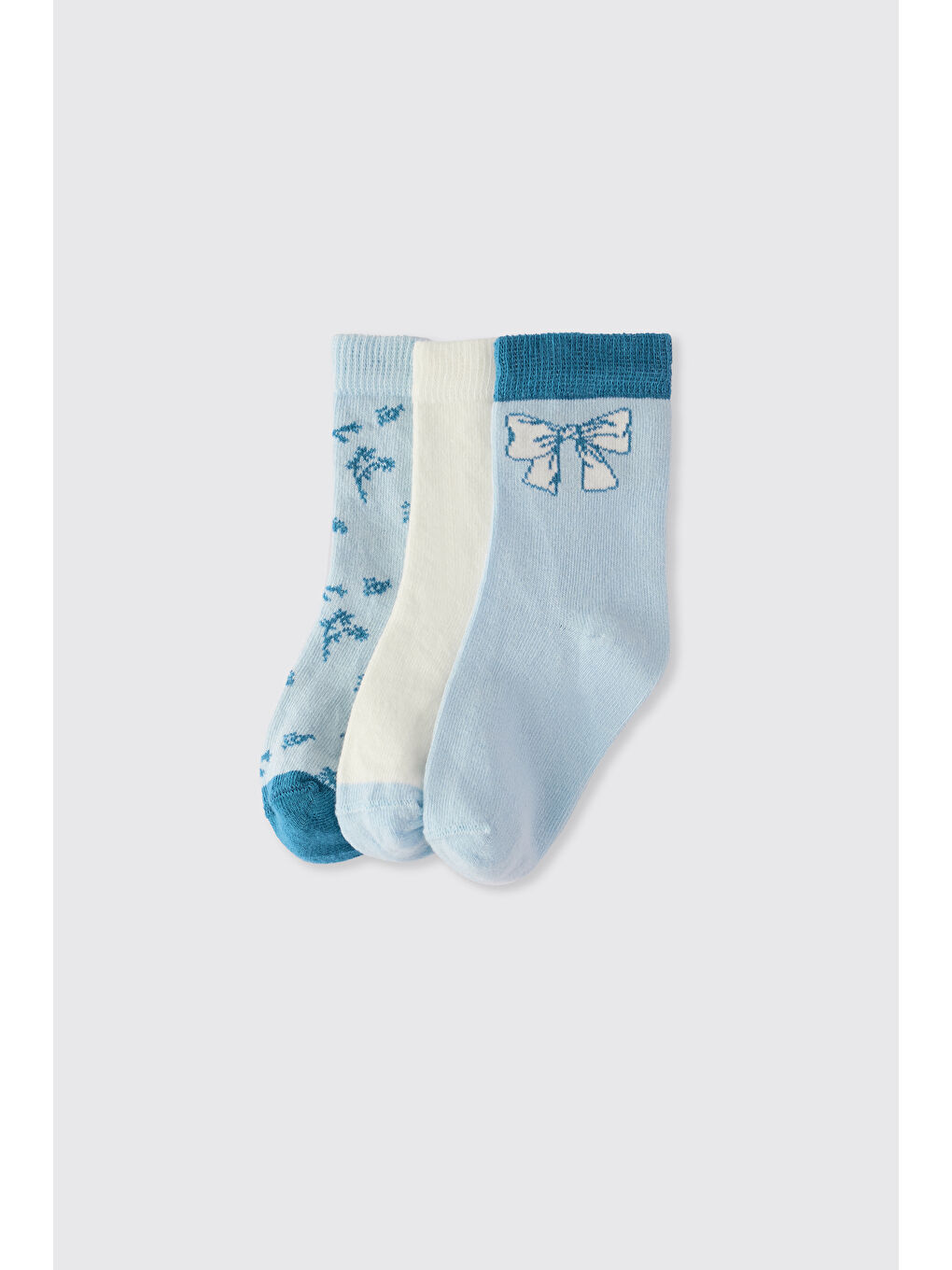 Karışık Kız Çocuk 3'lü Soket Çorap-1