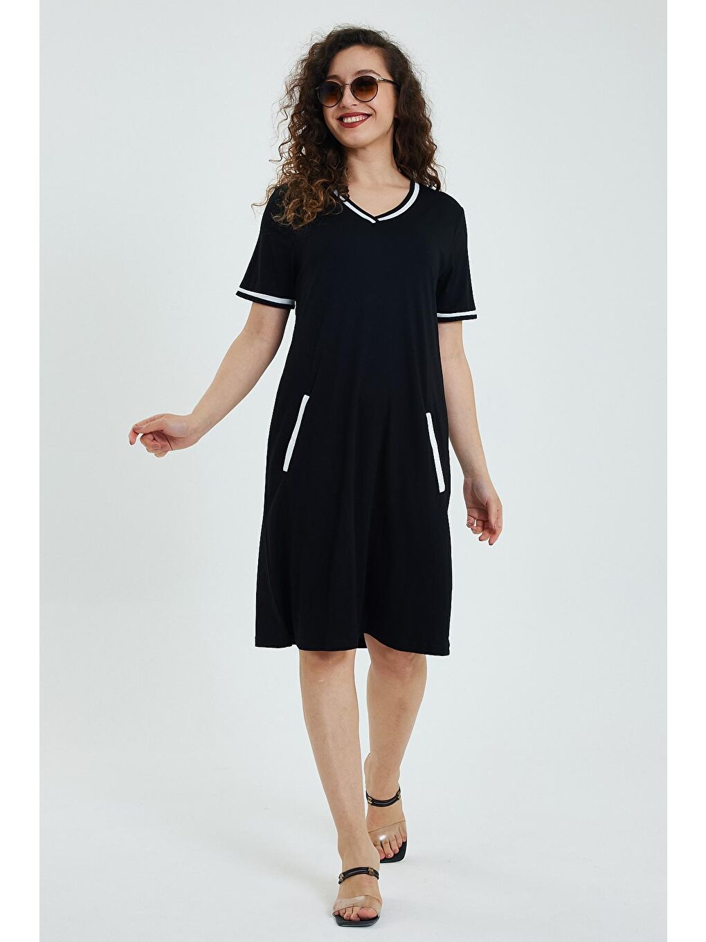 Siyah Kadın Panye Elbise-2