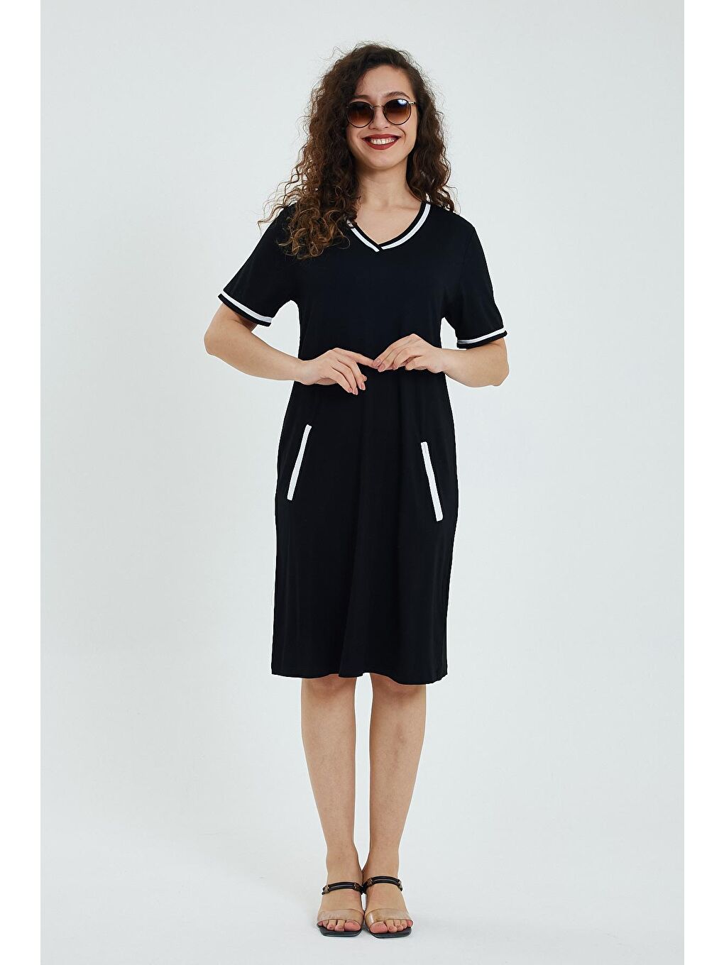 Siyah Kadın Panye Elbise-3