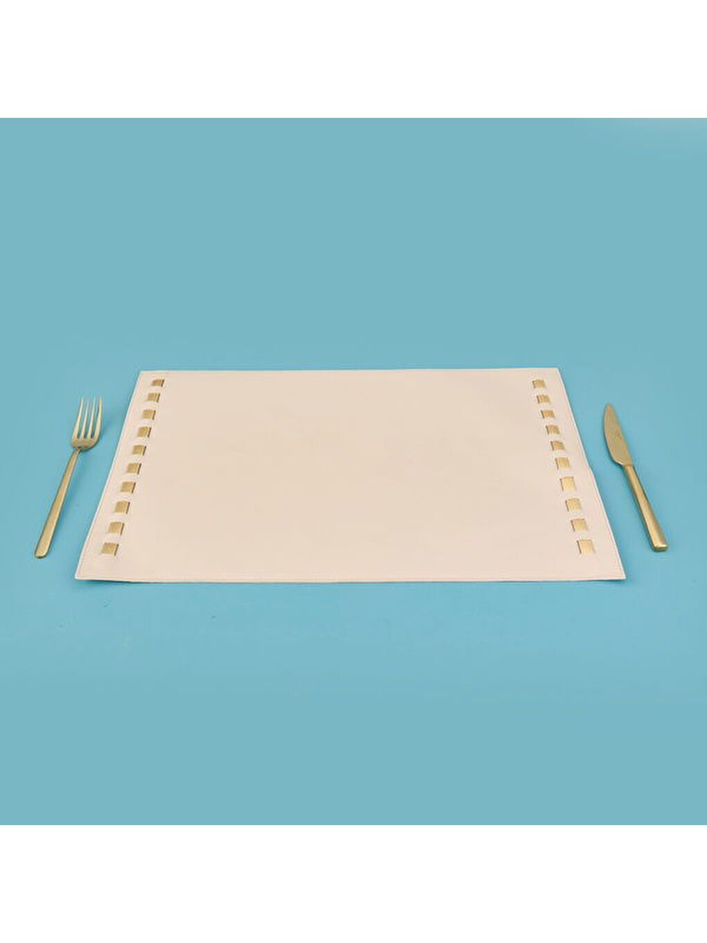 Kitchen Deri Amerikan Servis - Bej - 32x44 cm-3