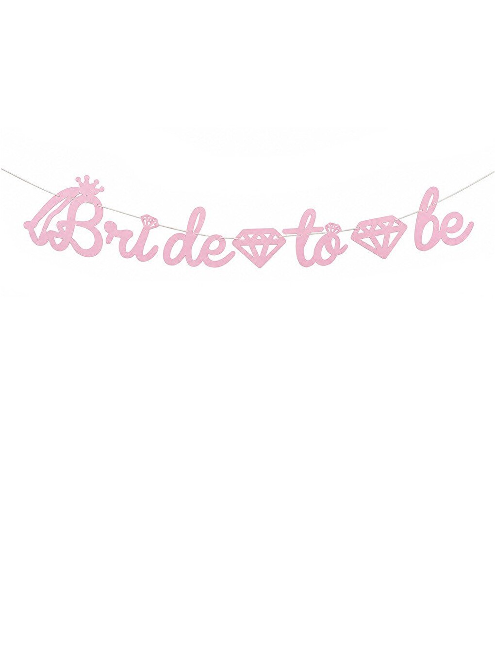 Bride To Be Kaligrafi Banner Bekarlığa Veda Parti Süsü Pembe-1