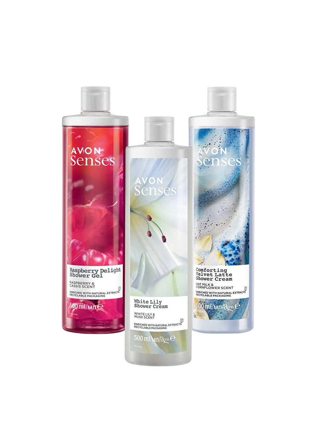 Beyaz Zambak Frambuaz Frenk Üzümü Mavi Kantaron Kokulu Duş Jeli Paketi