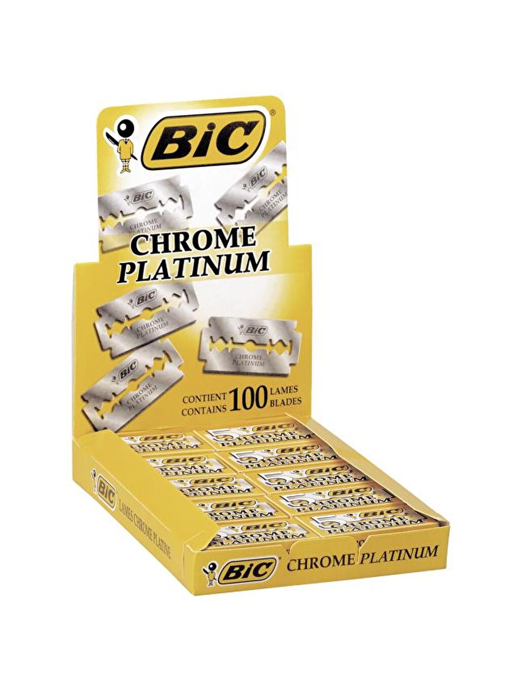 Bic Renksiz Chrome Platinum Çift Taraflı Tıraç Bıçağı 100'lü Kutu