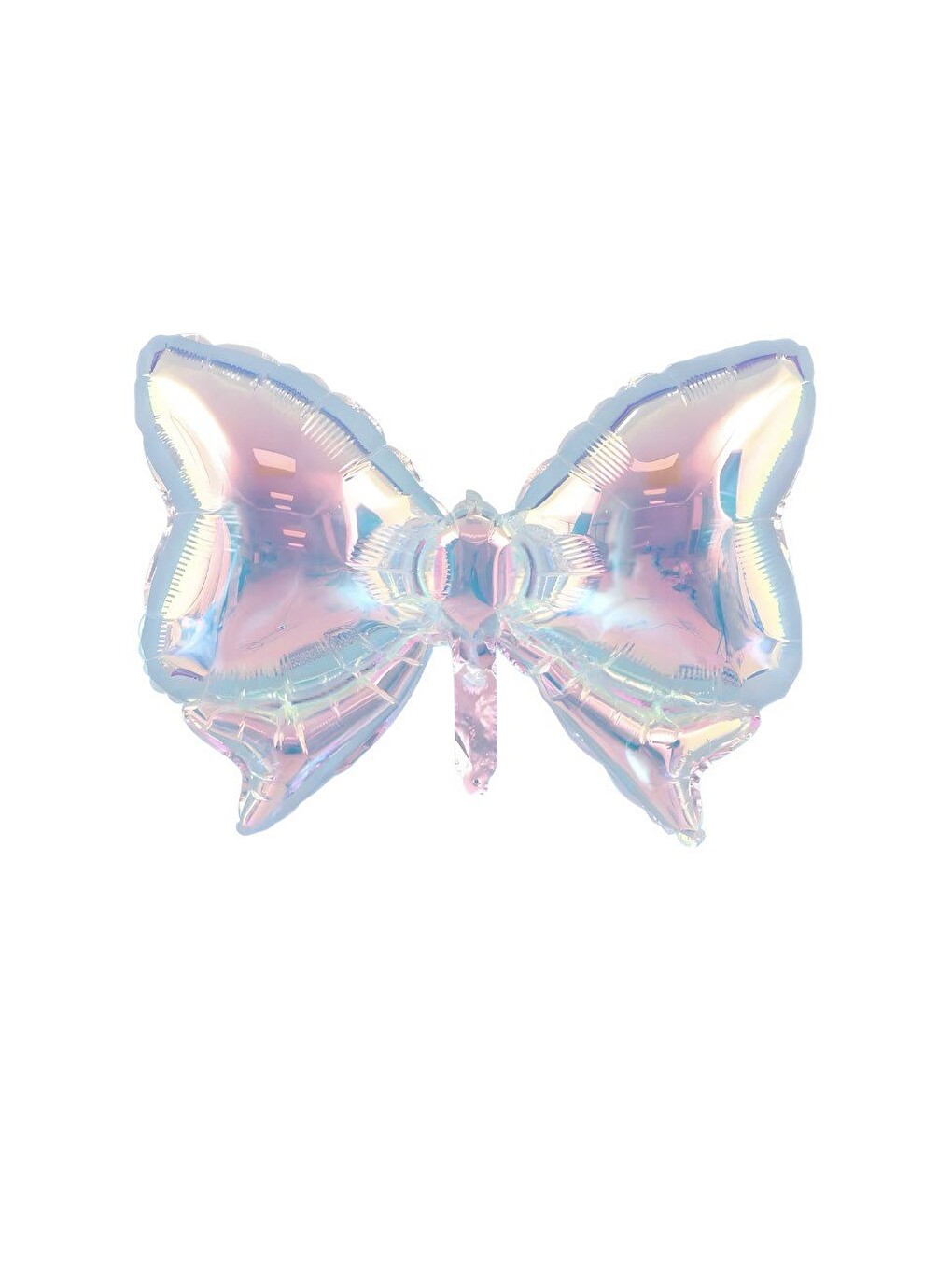Beyaz Fiyonk Şekilli Hologram Folyo Balon Parti Dekorasyonu 73 cm-2