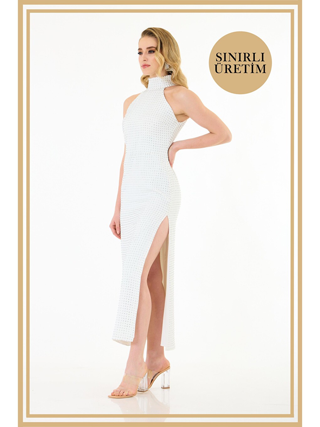 Limited Edition | Lily Beyaz Uzun Elbise-1