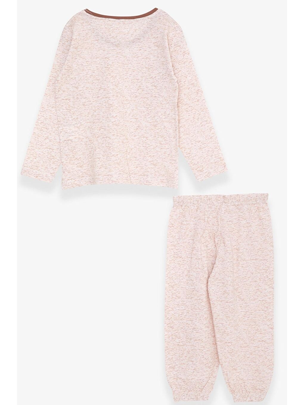 Kız Bebek Pijama Takımı Desenli Bej Melanj (9 Ay-1 Yaş)-1