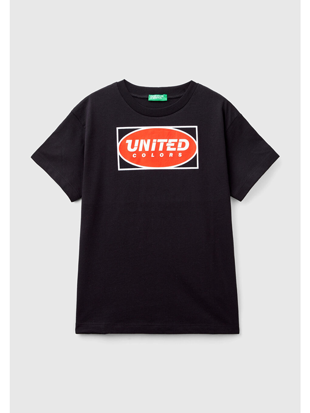 United Colors Of Benetton Siyah Erkek Çocuk Siyah  Yazılı Yaz T-Shirt