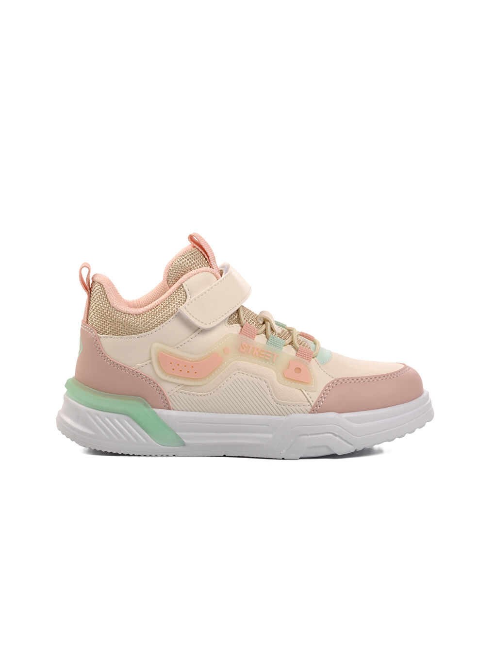 Pepino Krem-Pembe Krem-Pudra Unisex Bilek Boy Cırtlı Çocuk Sneaker 1726-F - 1