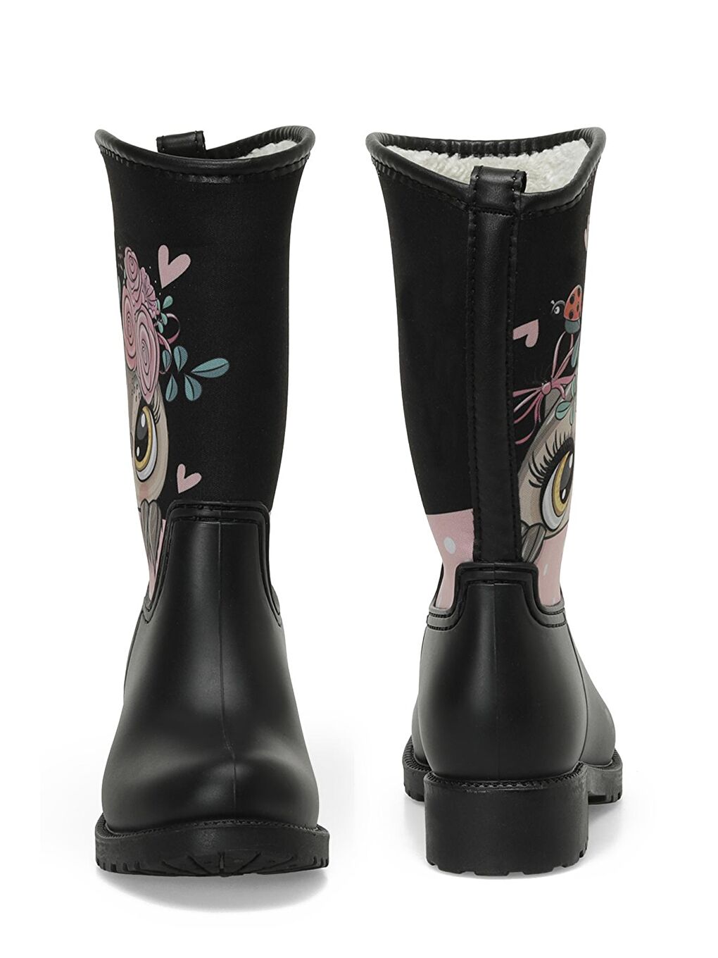 ELIS F 3PR Siyah Kız Çocuk Yağmur Çizmesi-4