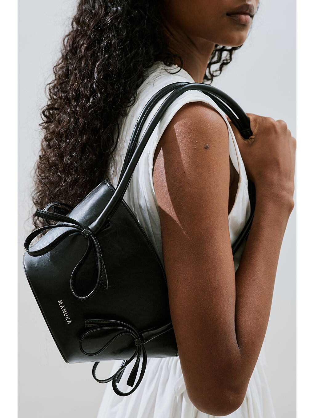 Siyah Sandy Fiyonklu Mini Çanta Black Truffle-3