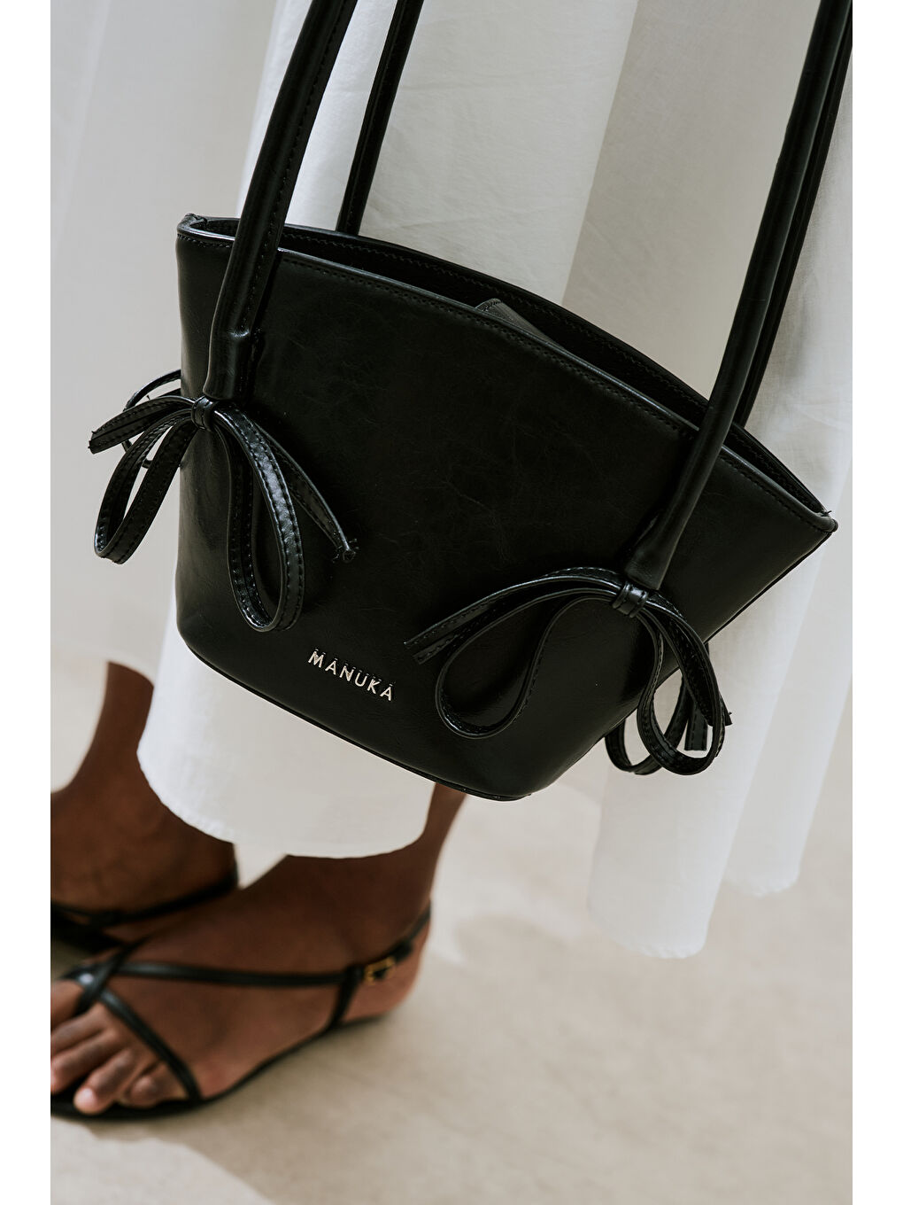 Siyah Sandy Fiyonklu Mini Çanta Black Truffle-4